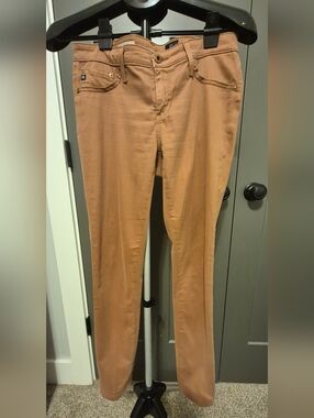 AG Adriano Goldschmied The Legging Super Skinny Jeans 28R Camel Tan USA
